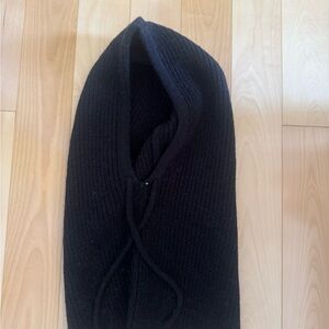 Ardene Black Knit Hooded Scarf